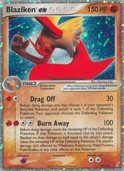 Blaziken ex - Crystal Guardians - ilustração de Mitsuhiro Arita