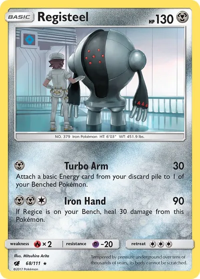 Registeel - Invasão Carmim - ilustração de Mitsuhiro Arita