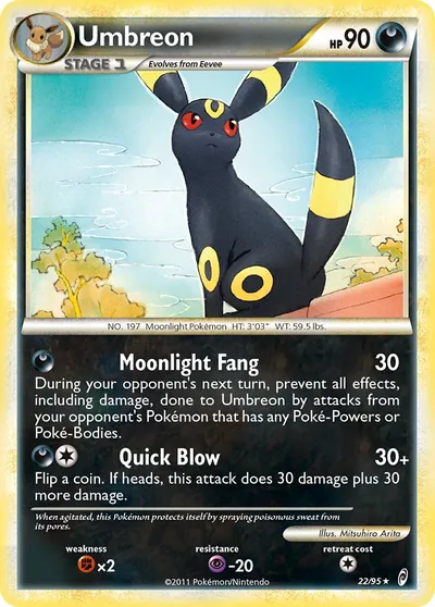 Umbreon - Chamado das Lendas - ilustração de Mitsuhiro Arita