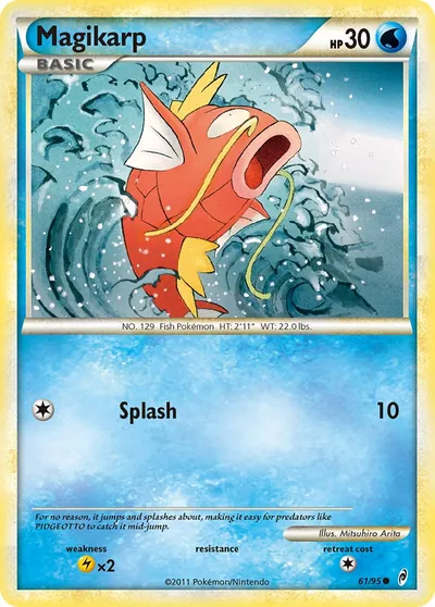 Magikarp - Chamado das Lendas - ilustração de Mitsuhiro Arita