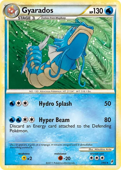 Gyarados - Chamado das Lendas - ilustração de Mitsuhiro Arita