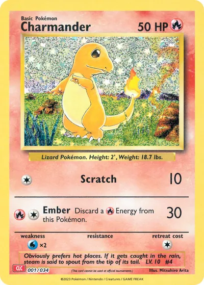 Charmander - Pokémon Trading Card Game Classic: Charizard - ilustração de Mitsuhiro Arita