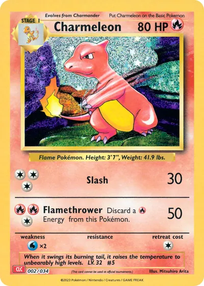 Charmeleon - Pokémon Trading Card Game Classic: Charizard - ilustração de Mitsuhiro Arita