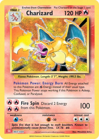 Charizard - Pokémon Trading Card Game Classic: Charizard - ilustração de Mitsuhiro Arita