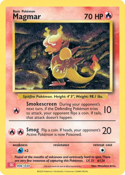 Magmar - Pokémon Trading Card Game Classic: Charizard - ilustração de Mitsuhiro Arita