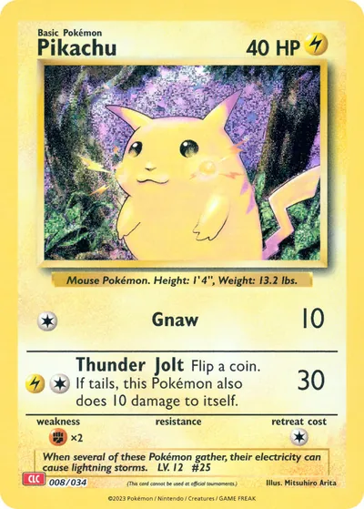 Pikachu - Pokémon Trading Card Game Classic: Charizard - ilustração de Mitsuhiro Arita