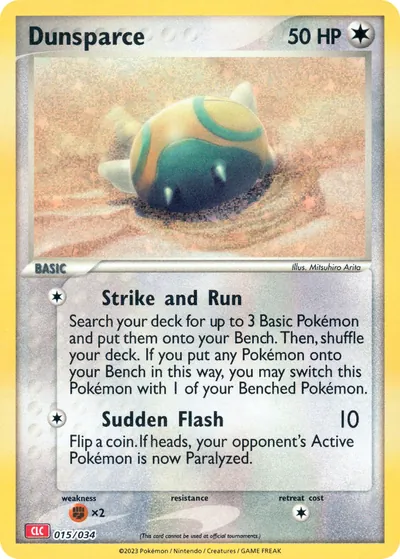 Dunsparce - Pokémon Trading Card Game Classic: Charizard - ilustração de Mitsuhiro Arita