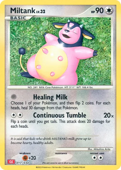 Miltank - Pokémon Trading Card Game Classic: Charizard - ilustração de Mitsuhiro Arita