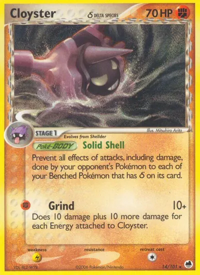 Cloyster - Dragon Frontiers - ilustração de Mitsuhiro Arita