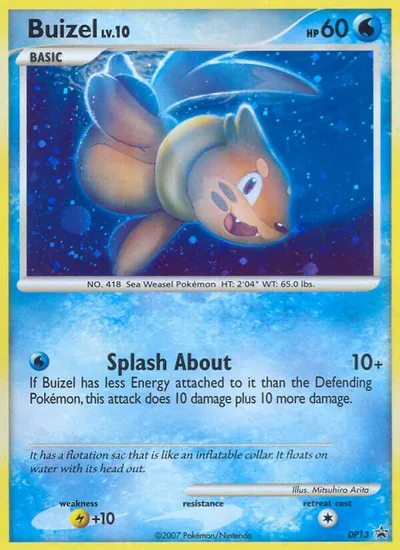 Buizel - Promos de Diamante e Pérola - ilustração de Mitsuhiro Arita