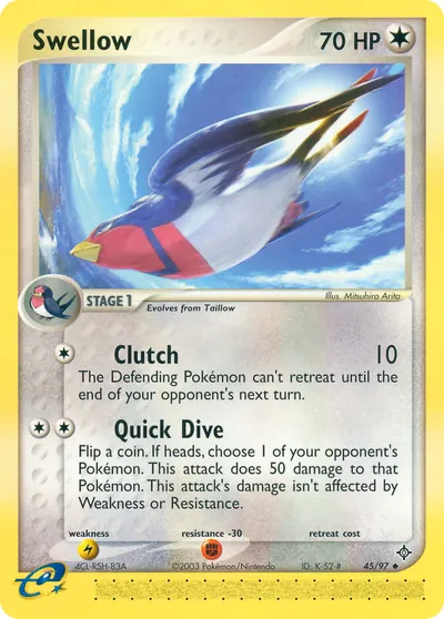 Swellow - Dragon - ilustração de Mitsuhiro Arita