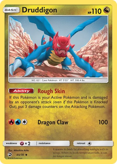 Druddigon - Dragões Soberanos - ilustração de Mitsuhiro Arita