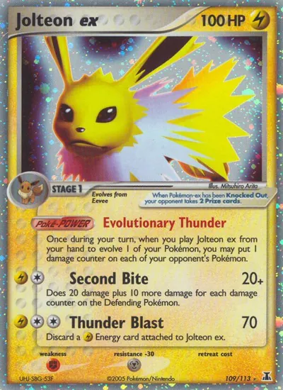 Jolteon ex - Delta Species - ilustração de Mitsuhiro Arita