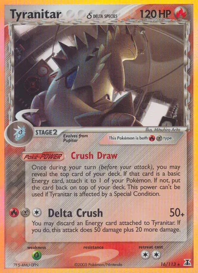 Tyranitar - Delta Species - ilustração de Mitsuhiro Arita