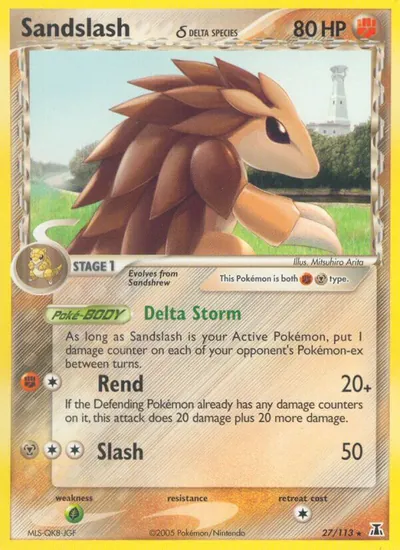 Sandslash - Delta Species - ilustração de Mitsuhiro Arita