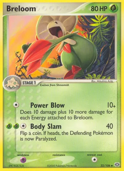 Breloom - Emerald - ilustração de Mitsuhiro Arita