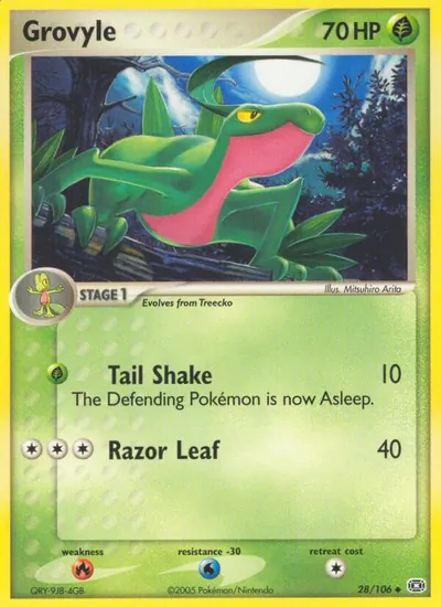 Grovyle - Emerald - ilustração de Mitsuhiro Arita
