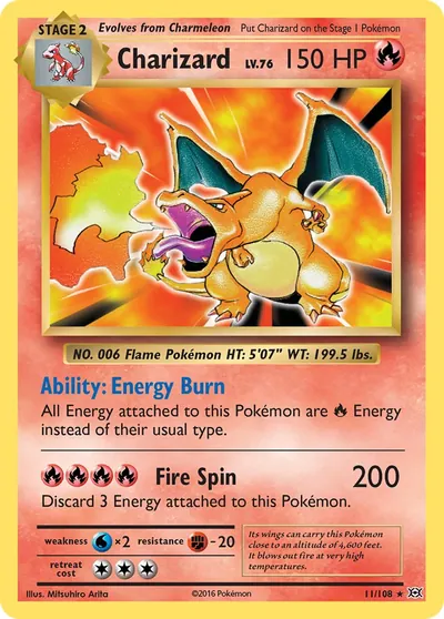 Charizard - Evoluções - ilustração de Mitsuhiro Arita