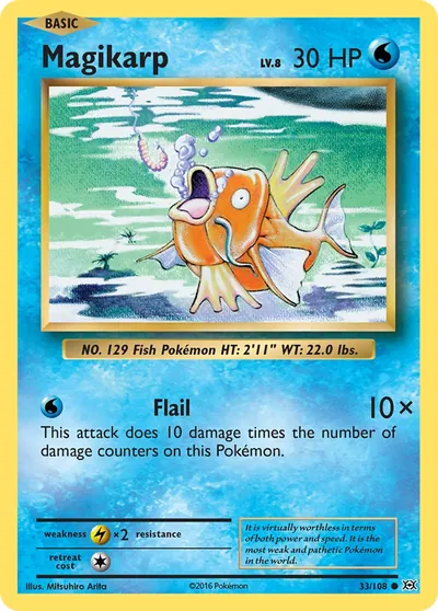 Magikarp - Evoluções - ilustração de Mitsuhiro Arita