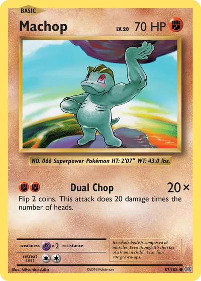 Machop - Evoluções - ilustração de Mitsuhiro Arita