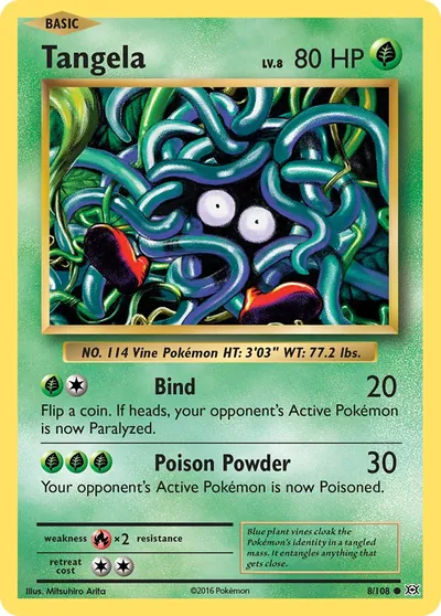 Tangela - Evoluções - ilustração de Mitsuhiro Arita