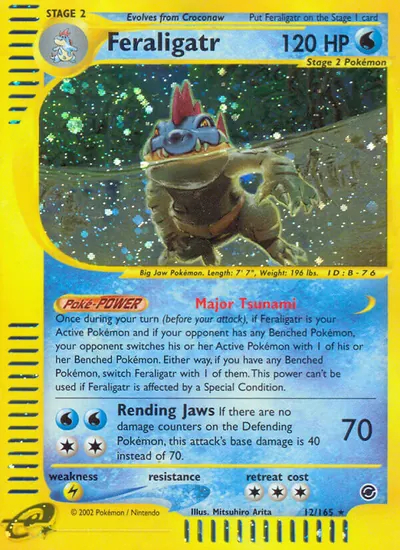 Feraligatr - Expedition - ilustração de Mitsuhiro Arita