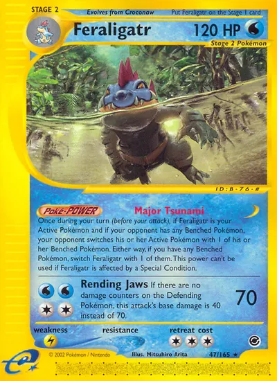 Feraligatr - Expedition - ilustração de Mitsuhiro Arita