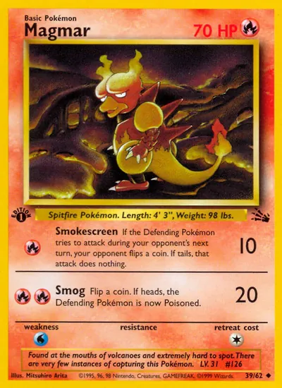 Magmar - Fóssil - ilustração de Mitsuhiro Arita