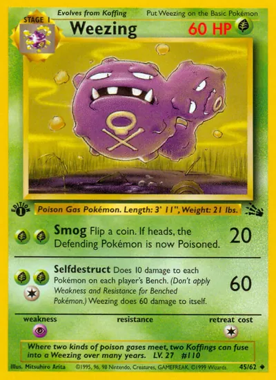 Weezing - Fóssil - ilustração de Mitsuhiro Arita