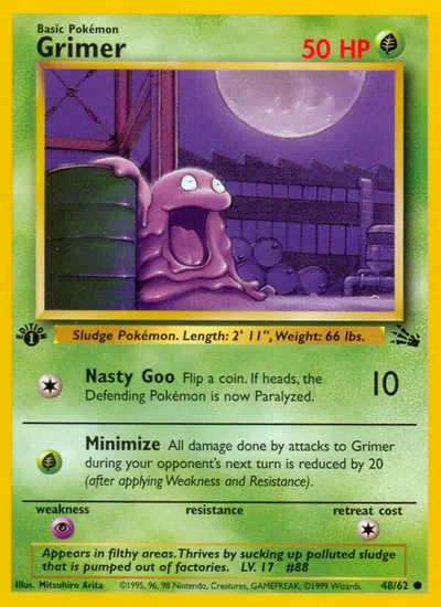 Grimer - Fóssil - ilustração de Mitsuhiro Arita