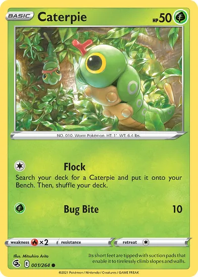 Caterpie - Golpe Fusão - ilustração de Mitsuhiro Arita