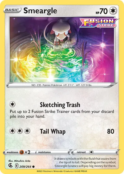 Smeargle - Golpe Fusão - ilustração de Mitsuhiro Arita