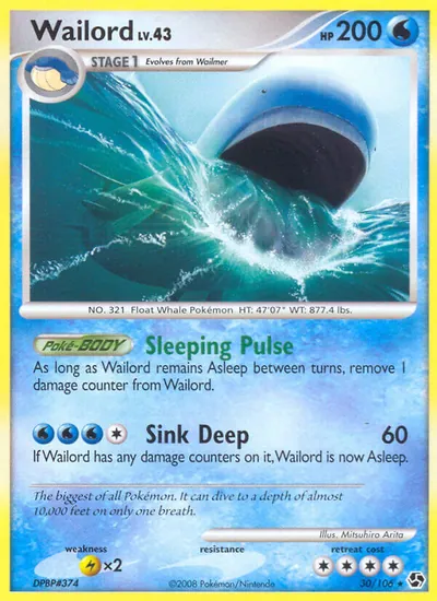 Wailord - Great Encounters - ilustração de Mitsuhiro Arita