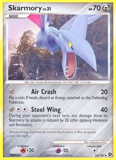 Skarmory - Great Encounters - ilustração de Mitsuhiro Arita