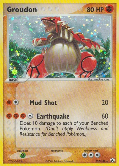 Groudon - Hidden Legends - ilustração de Mitsuhiro Arita