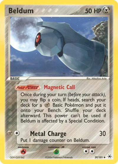 Beldum - Hidden Legends - ilustração de Mitsuhiro Arita