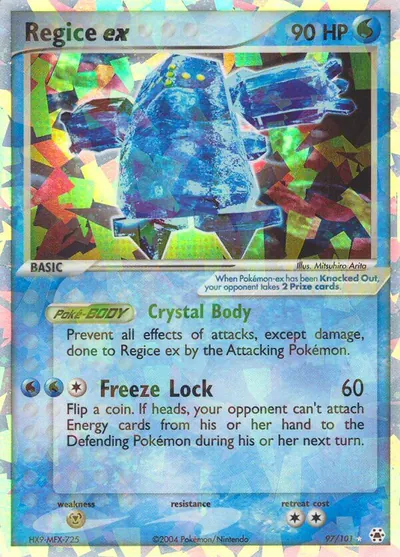 Regice ex - Hidden Legends - ilustração de Mitsuhiro Arita