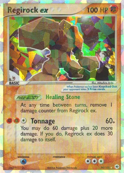 Regirock ex - Hidden Legends - ilustração de Mitsuhiro Arita