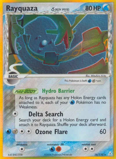Rayquaza - EX Holon Phantoms - ilustração de Mitsuhiro Arita