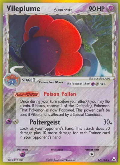 Vileplume - EX Holon Phantoms - ilustração de Mitsuhiro Arita