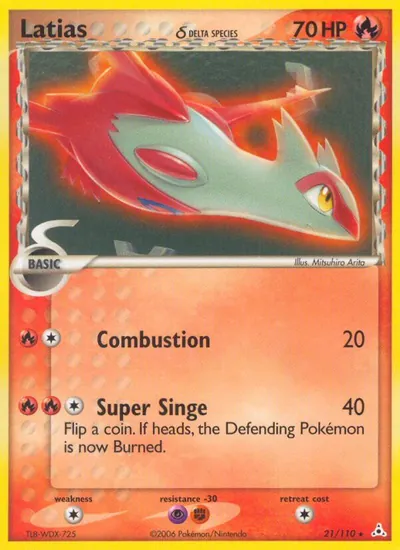 Latias - EX Holon Phantoms - ilustração de Mitsuhiro Arita