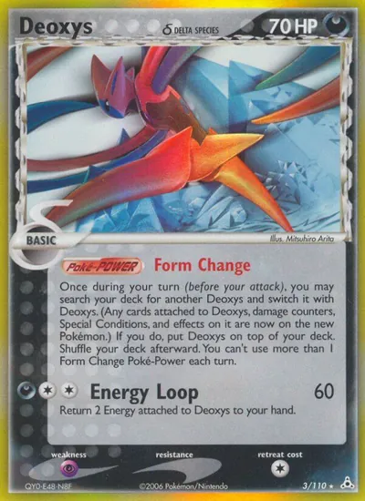 Deoxys - EX Holon Phantoms - ilustração de Mitsuhiro Arita