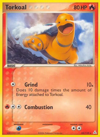 Torkoal - EX Holon Phantoms - ilustração de Mitsuhiro Arita