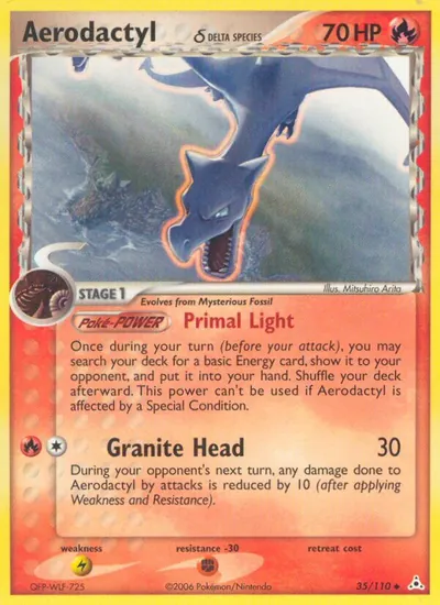 Aerodactyl - EX Holon Phantoms - ilustração de Mitsuhiro Arita