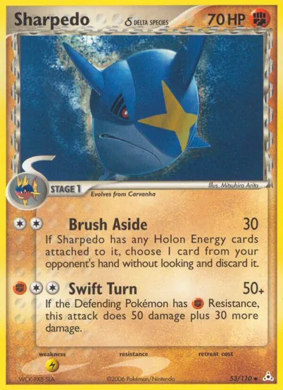 Sharpedo - EX Holon Phantoms - ilustração de Mitsuhiro Arita