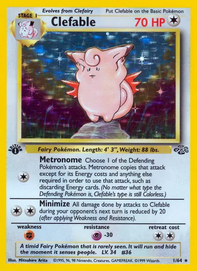 Clefable - Selva - ilustração de Mitsuhiro Arita