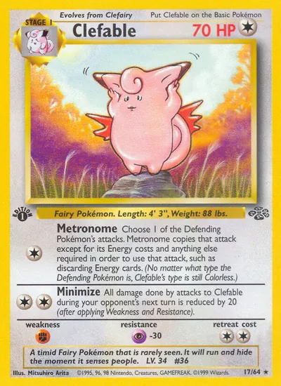 Clefable - Selva - ilustração de Mitsuhiro Arita