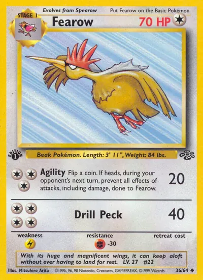 Fearow - Selva - ilustração de Mitsuhiro Arita