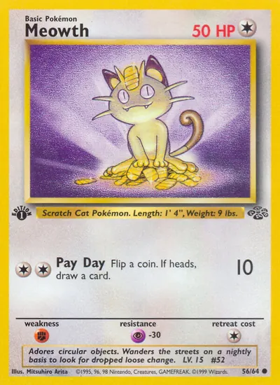 Meowth - Selva - ilustração de Mitsuhiro Arita