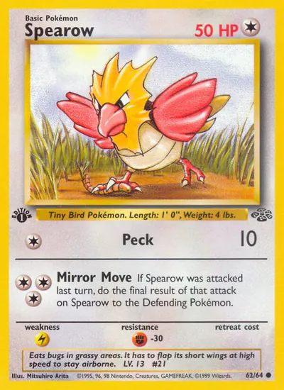 Spearow - Selva - ilustração de Mitsuhiro Arita